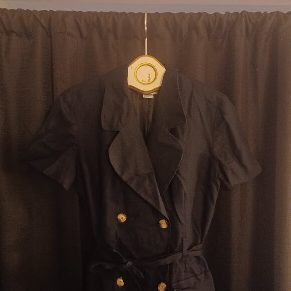 Vintage Talbots Double-Breasted Blazer Dress Irish Linen Size 10 - Picture 2 of 5